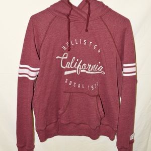 red hollister logo sweatshirt size m